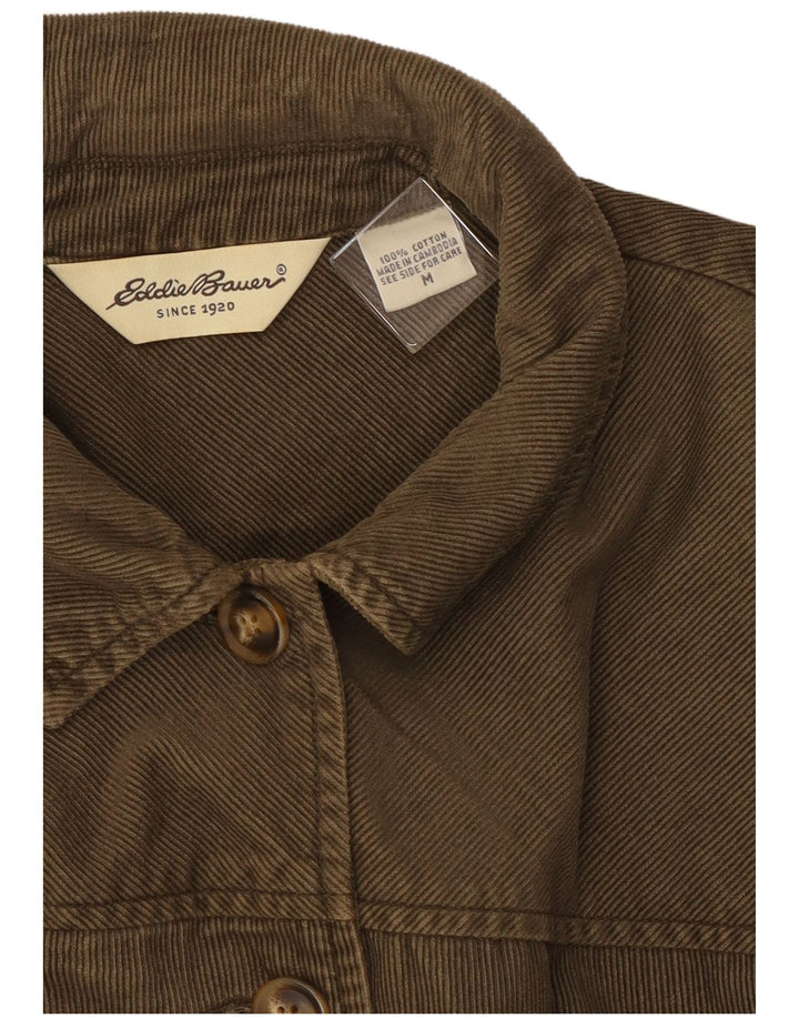 Damska kurtka sztruksowa Eddie Bauer UK 14, średnia bawełna khaki