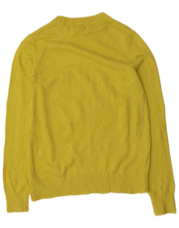 Marks & Spencer Damski sweter z dekoltem w łódkę, UK 10, mały, żółty