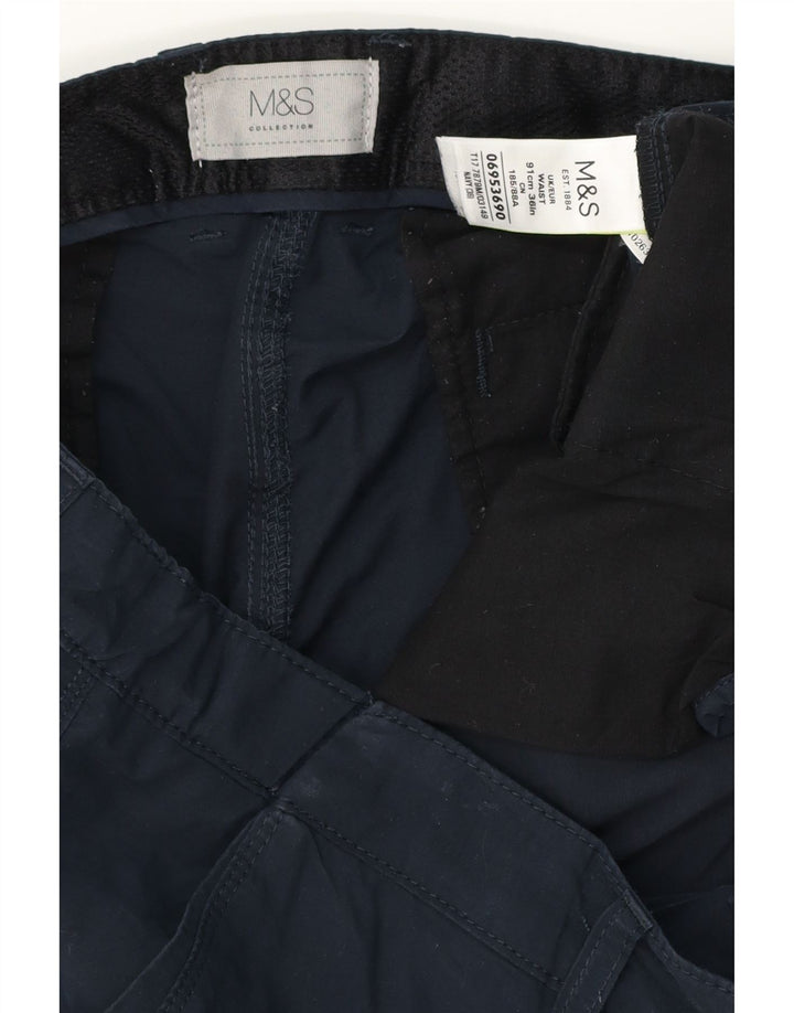 Męskie spodenki cargo MARKS & SPENCER W36, duże, granatowe, poliestrowe