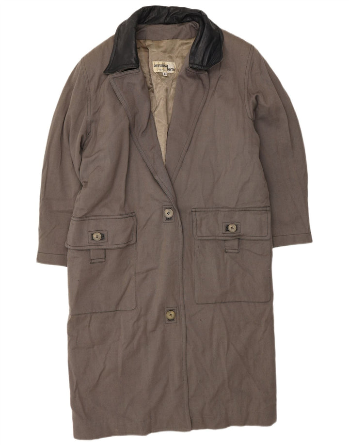 Płaszcz damski ANNALISA FERRO IT 44 Średni szary akryl