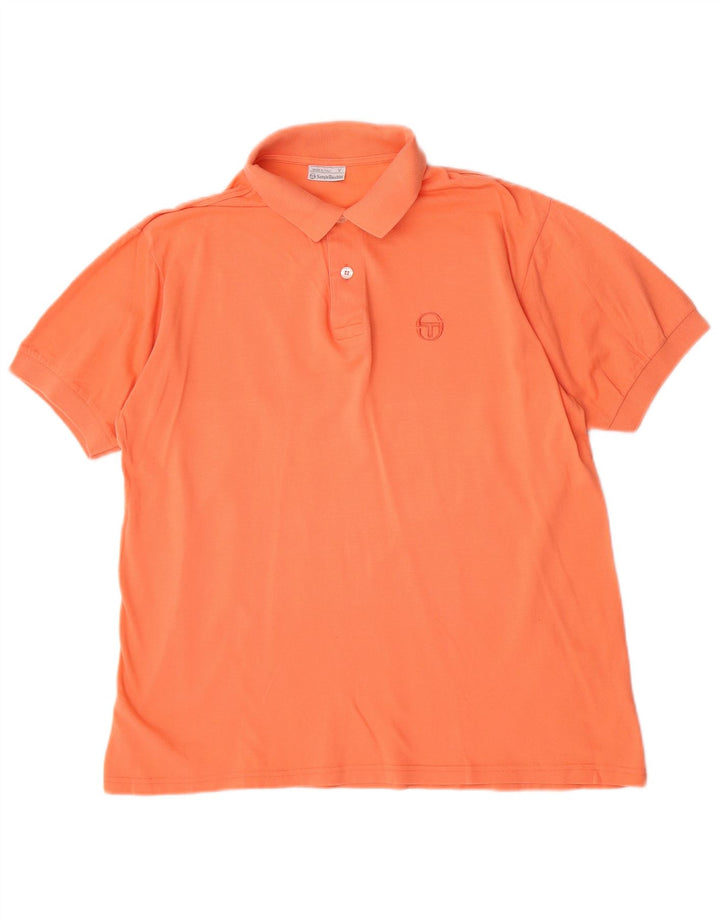 Męska koszulka polo Sergio Tacchini, średnia pomarańczowa, bawełniana