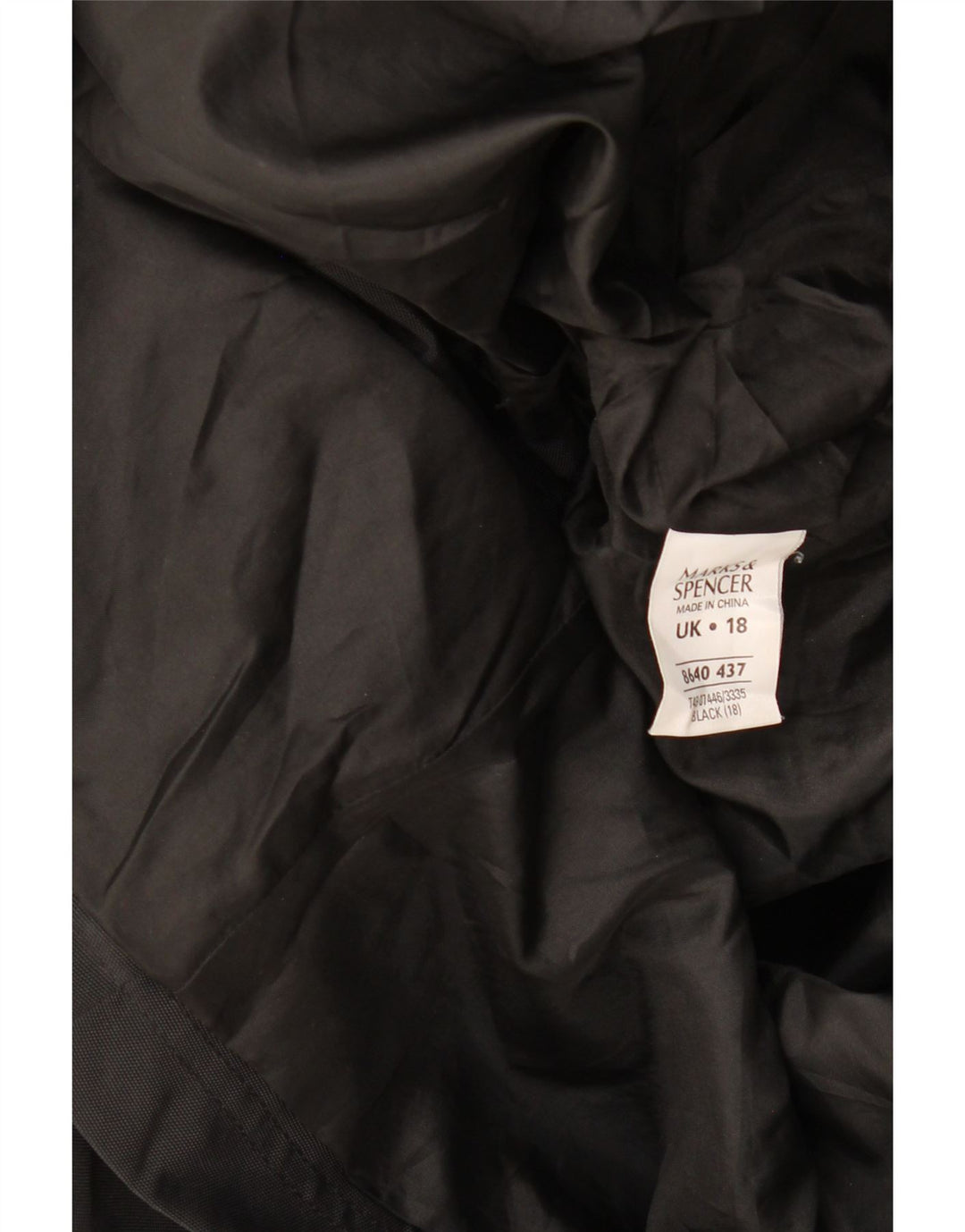 Damska kurtka parka z kapturem Marks & Spencer UK 18 XL, czarna, poliester