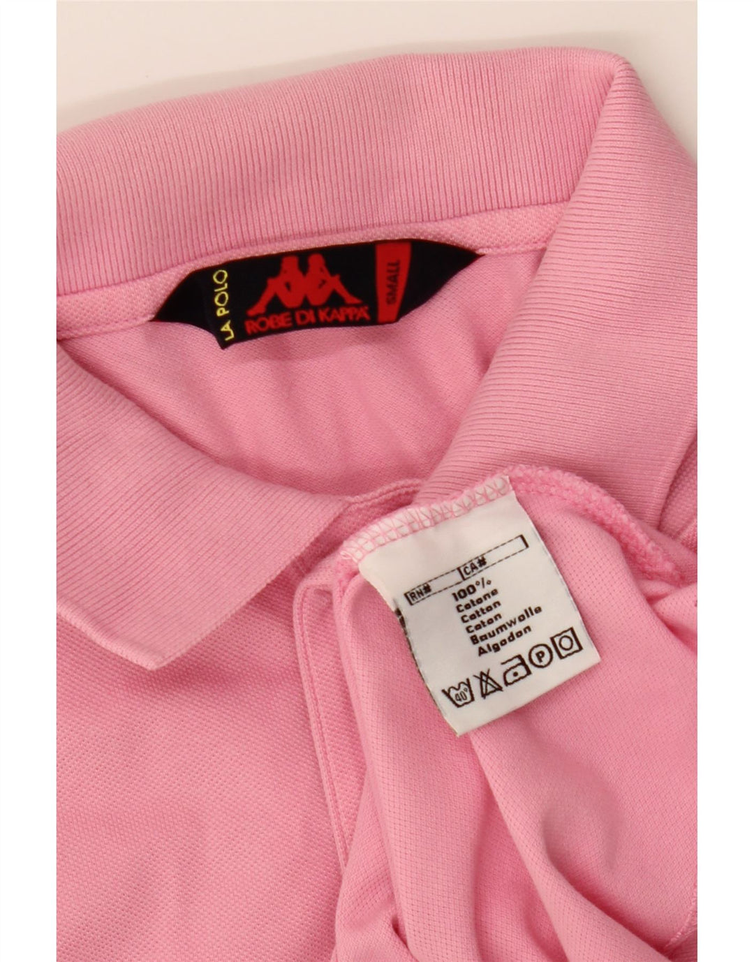 KAPPA Mens Polo Shirt Small Pink Cotton