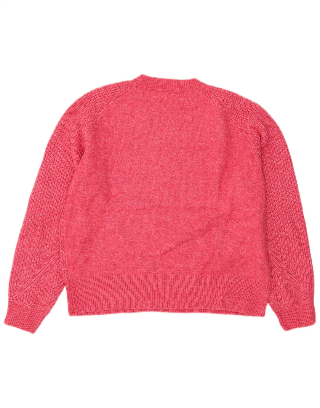 Marks & Spencer Damski sweter z okrągłym dekoltem, UK 14, średni, różowy, nakrapiany