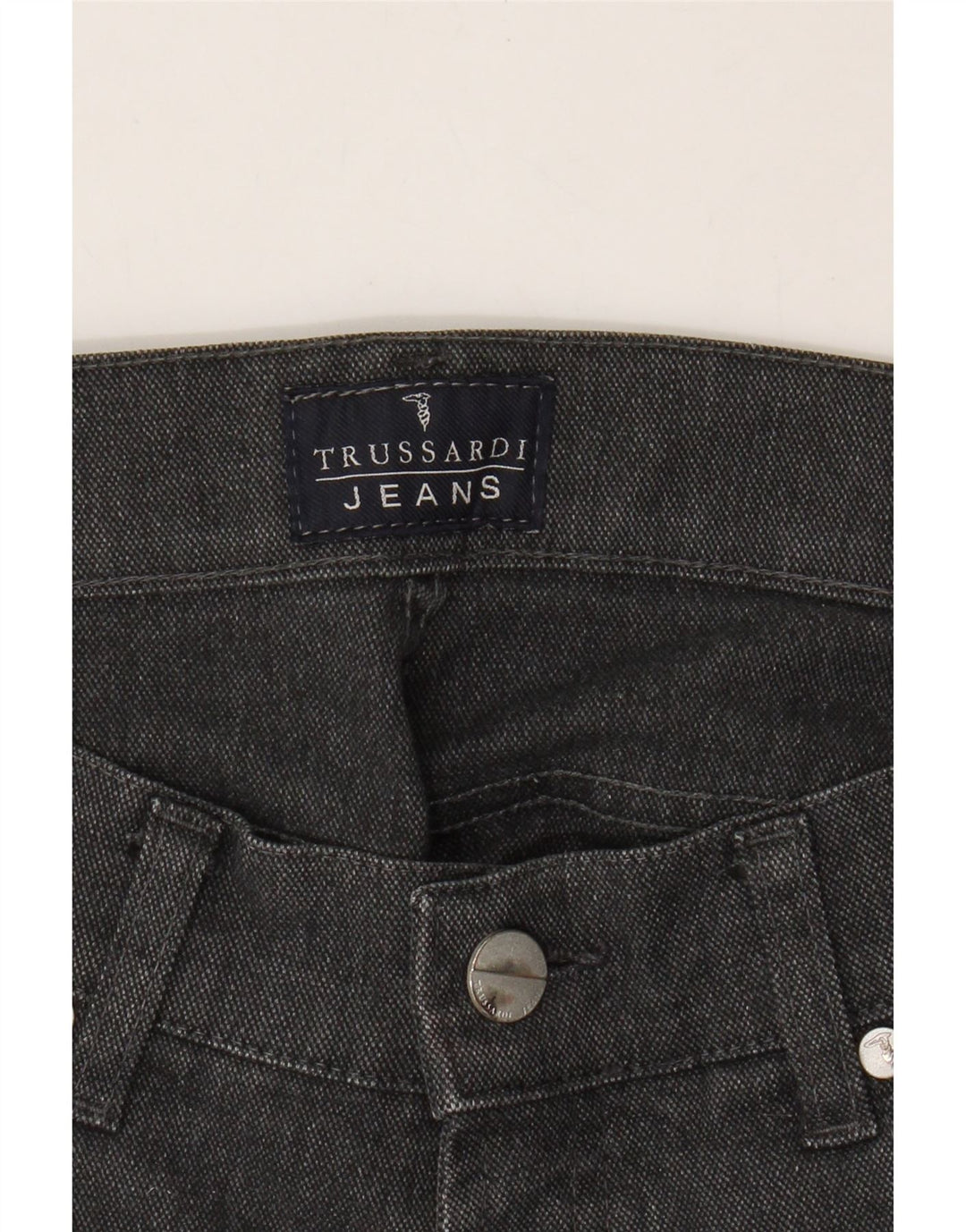 TRUSSARDI Mens Straight Jeans W28 L31 Grey Cotton Vintage Trussardi and Second-Hand Trussardi from Messina Hembry 