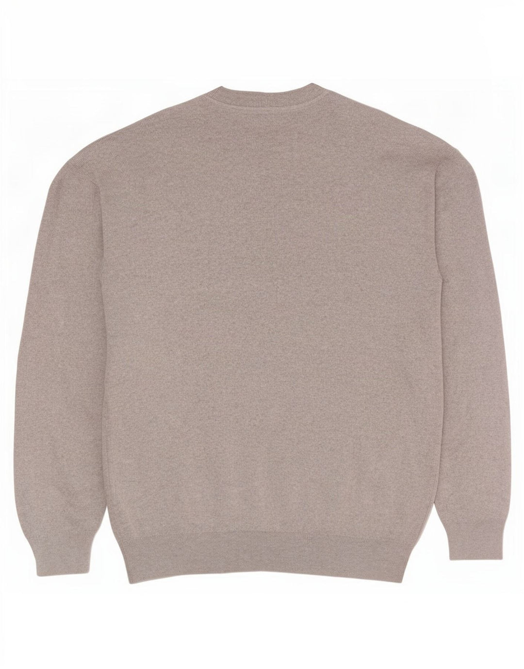 Męski sweter Zara z okrągłym dekoltem, duży, szary, bawełniany