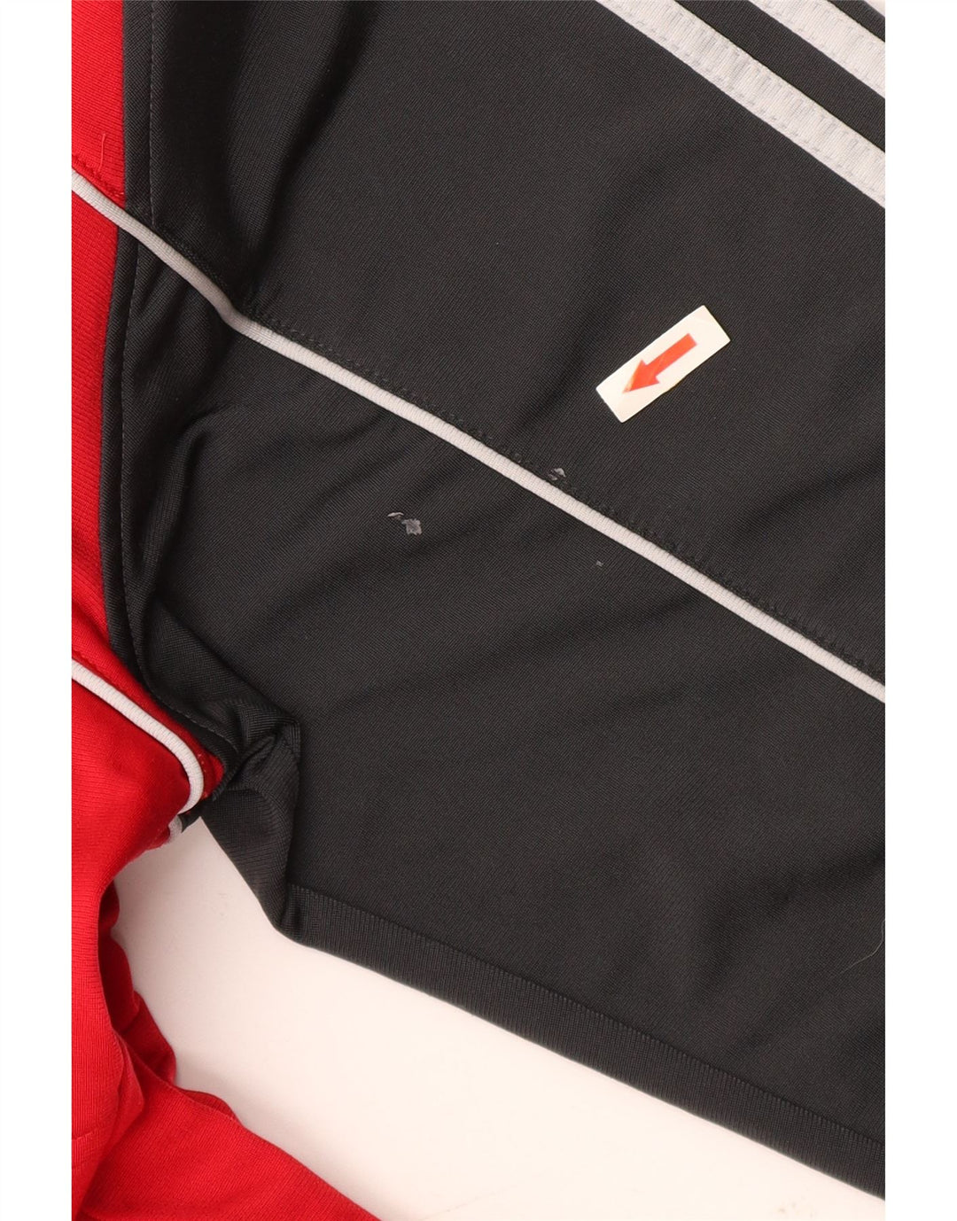 Adidas Męska bluza dresowa UK 46/48 XL Czerwony poliester z blokami kolorów