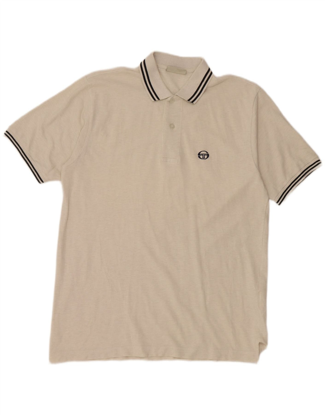 Męska koszulka polo SERGIO TACCHINI, duża, złamanej bieli, bawełniana