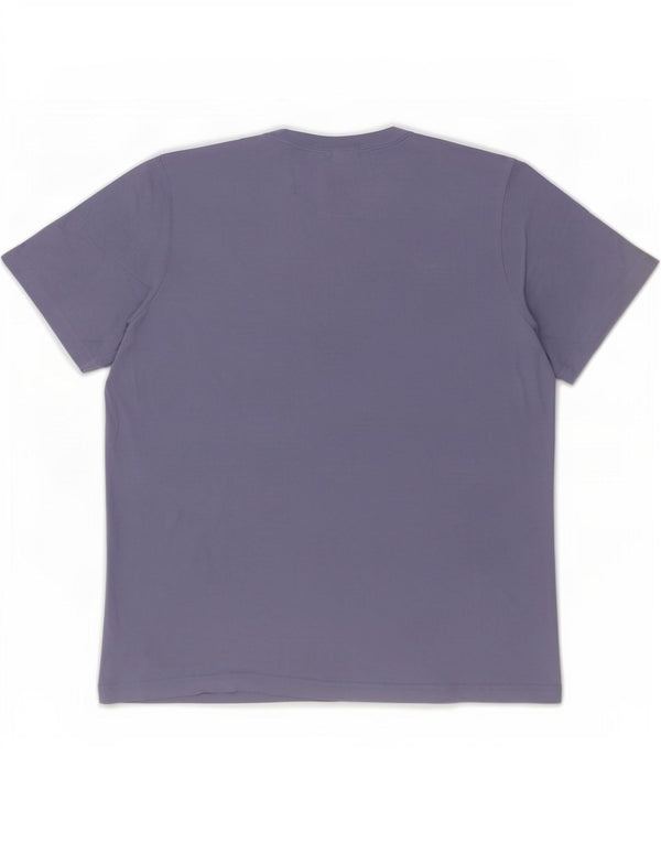 Adidas Męski T-shirt Top Duży Niebieski Bawełniany