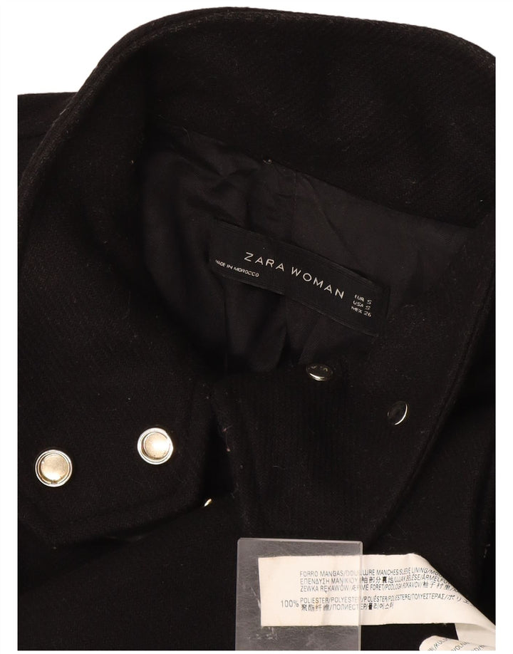 Płaszcz damski Zara UK 10, mały, czarny, poliester