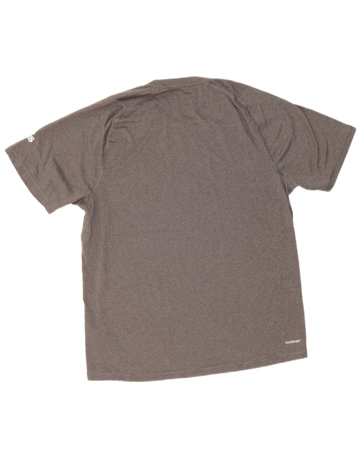 Męska koszulka Adidas Aeroready Top, duża, szara, z poliestru