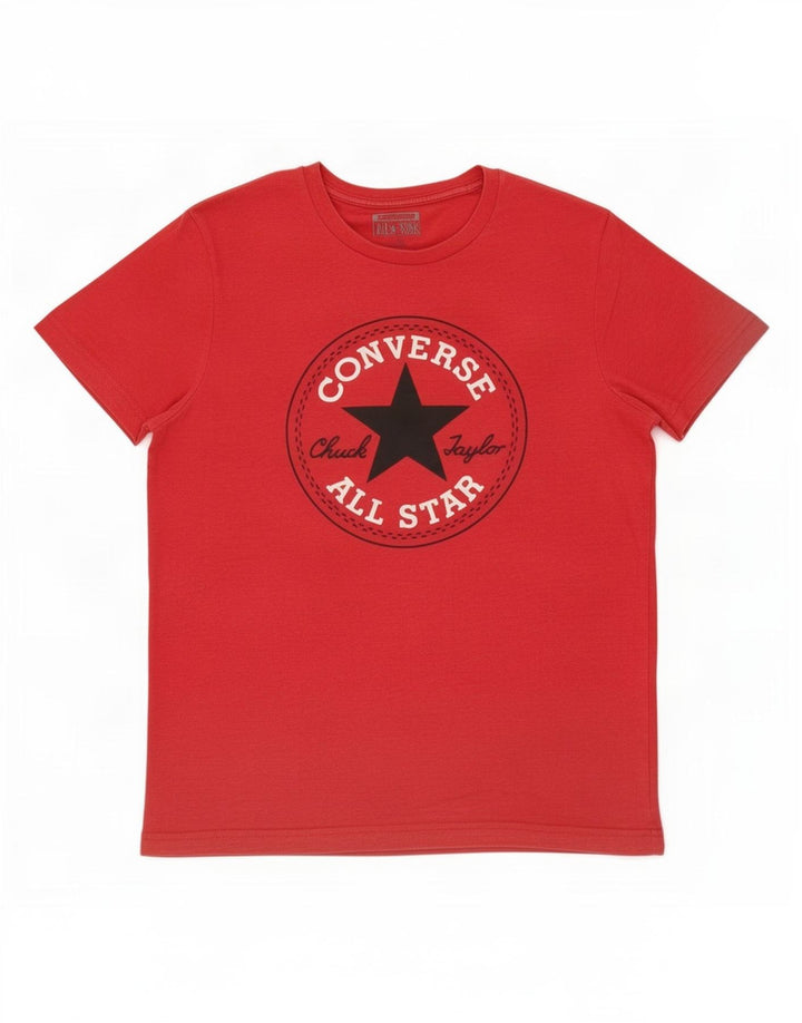 Męski T-shirt Converse z grafiką, średni czerwony