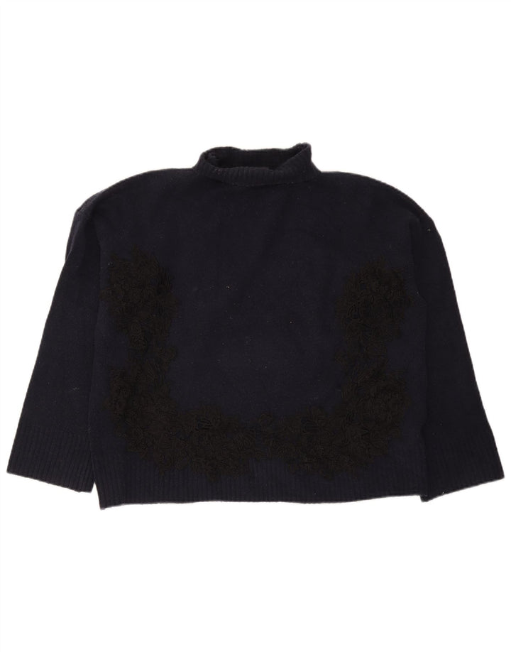 Marks & Spencer Damski sweter z golfem UK 14, średni granatowy