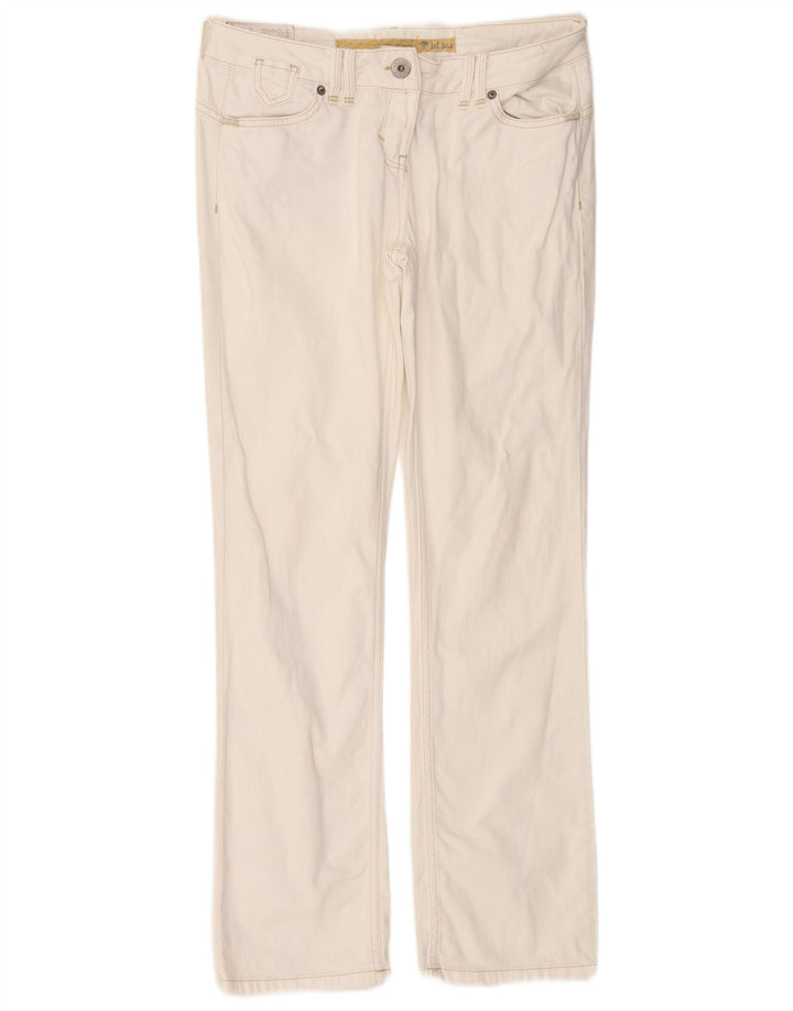 Damskie proste dżinsy FAT FACE z niską talią UK 12 średnie W32 L31 białe