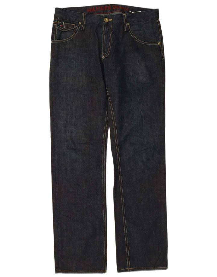 Męskie proste dżinsy TOMMY HILFIGER W32 L34 Granatowa bawełna