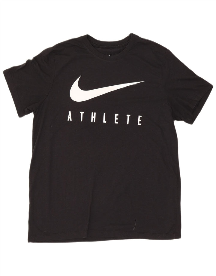 Męski T-shirt z grafiką Nike Dri Fit, XL, czarny, poliester