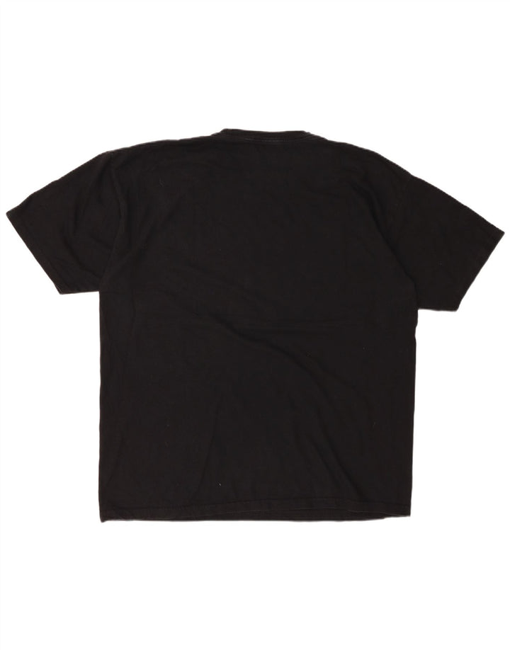 Męska koszulka z grafiką HARLEY o regularnym kroju, góra XL, czarna, bawełniana