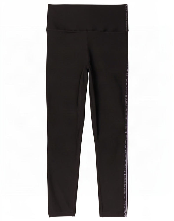 Damskie legginsy Under Armour Heat Gear Graphic UK 10, małe, czarne, poliestrowe