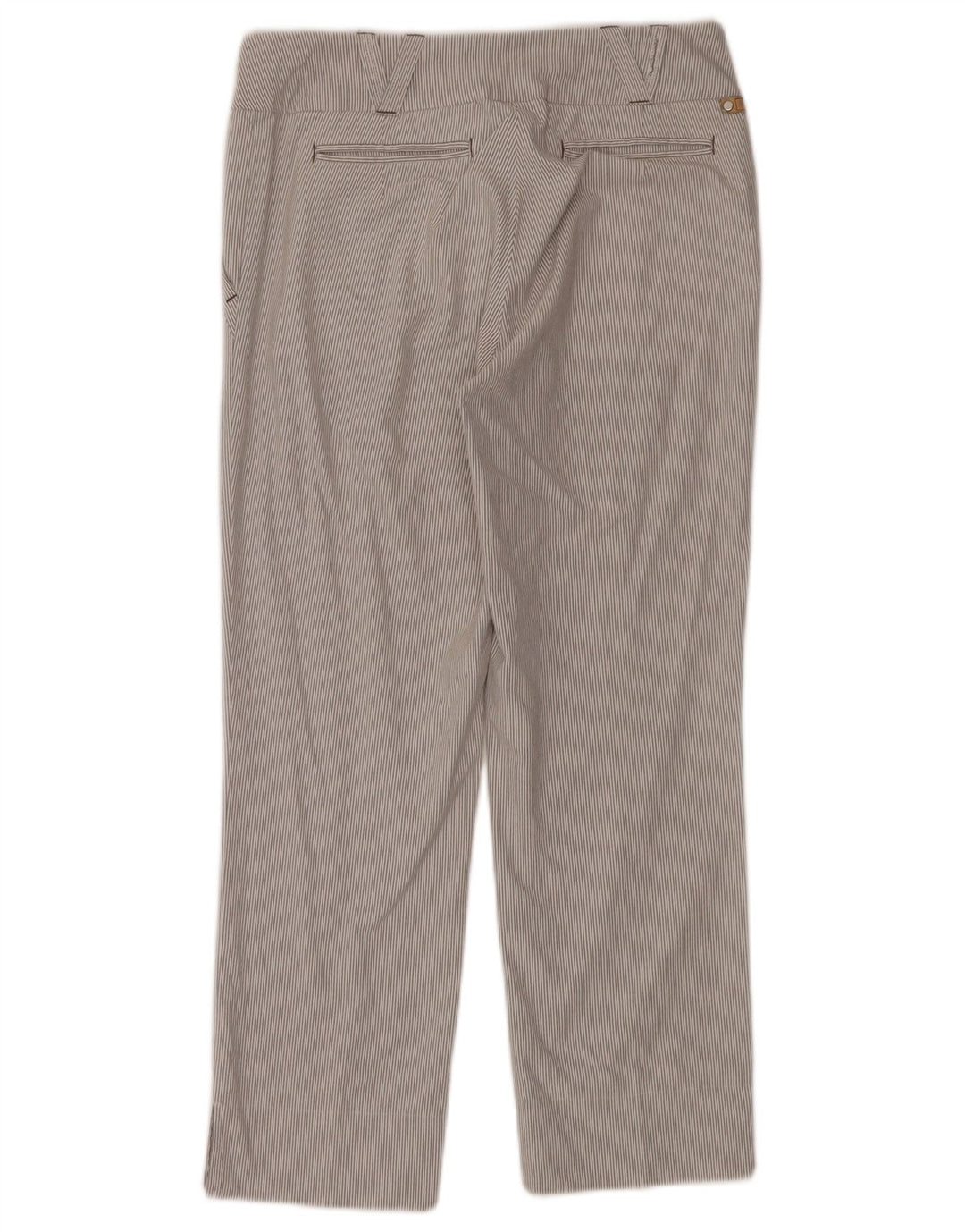 Spodnie damskie SPORTMAX UK 8 Small W28 L25 Szare prążki