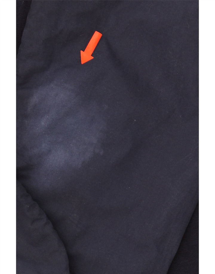 J. CREW Mens Varsity Jacket UK 38 Medium Navy Blue Colourblock Cotton Vintage J. Crew and Second-Hand J. Crew from Messina Hembry 