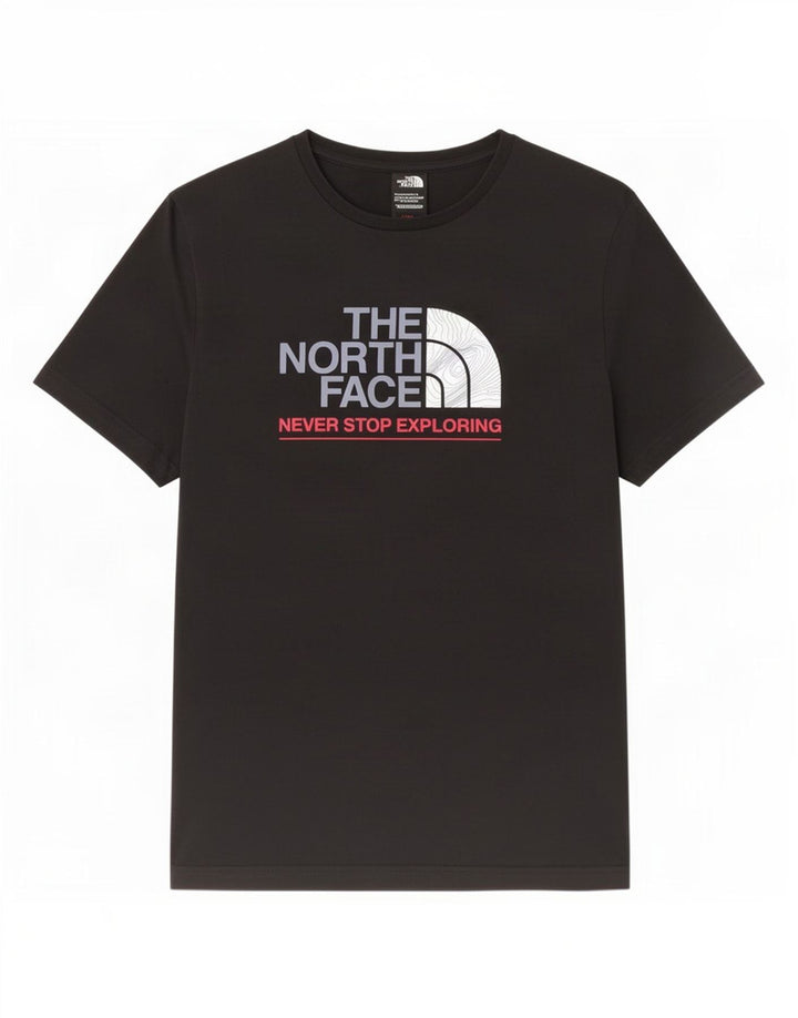 Męski T-shirt z grafiką The North Face, bawełniany, średni czarny