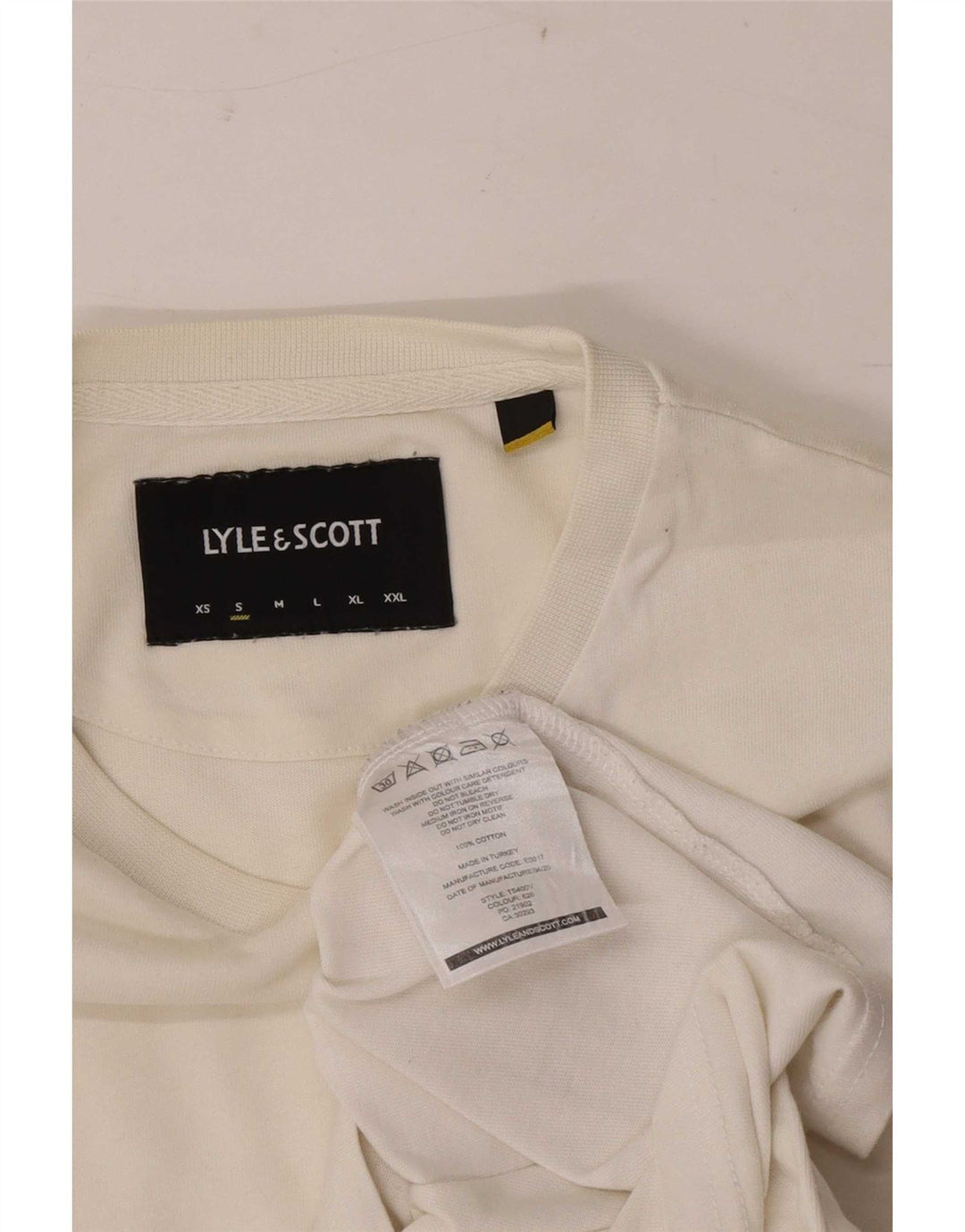 T-shirt męski Lyle & Scott, mały, biały, bawełniany