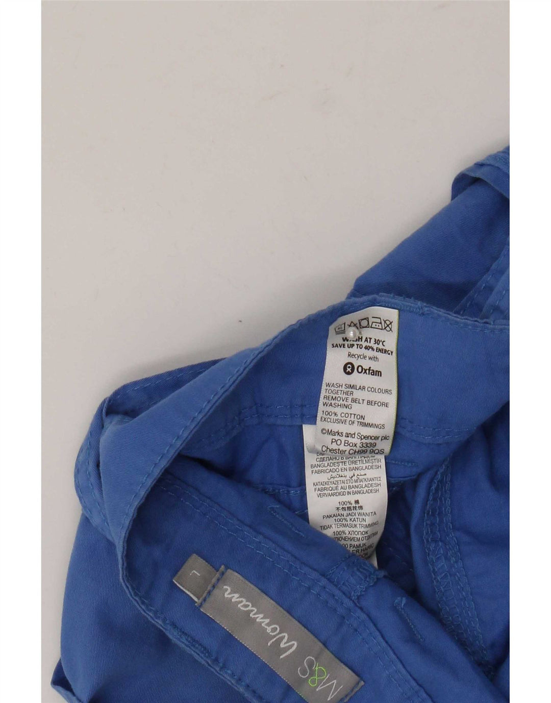 Spodnie damskie Marks & Spencer Straight Cargo UK 14, duże, W36 L33, niebieskie