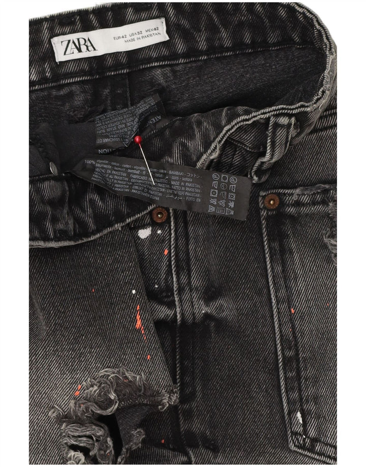Męskie spodenki jeansowe ZARA w trudnej sytuacji EU 42, duże W32, szara bawełna