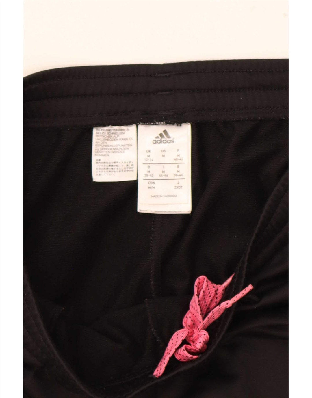 Adidas damski graficzny pełny dres UK 12/14 średni czarny poliester