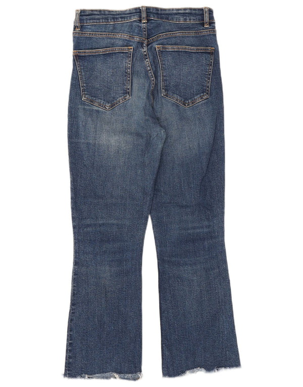 Jeansy damskie Zara Crop Bootcut EU 38 Small W28 L25 Niebieskie