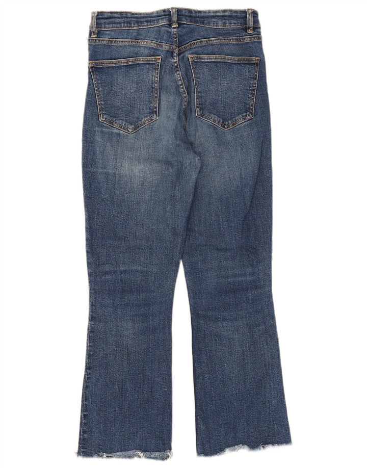 Jeansy damskie Zara Crop Bootcut EU 38 Small W28 L25 Niebieskie