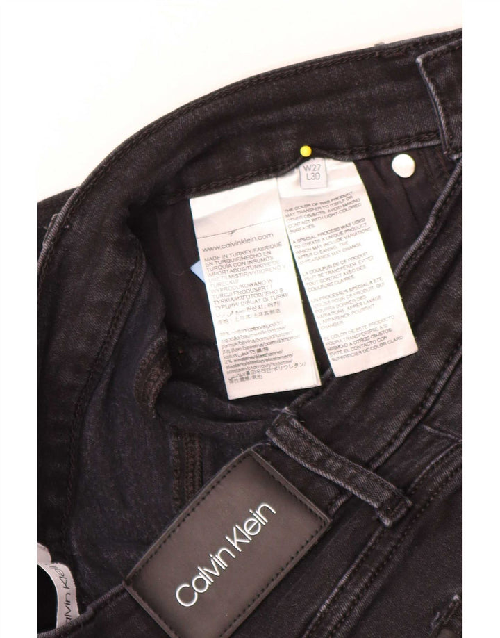 Damskie jeansy Calvin Klein W27 L28 Czarne bawełniane