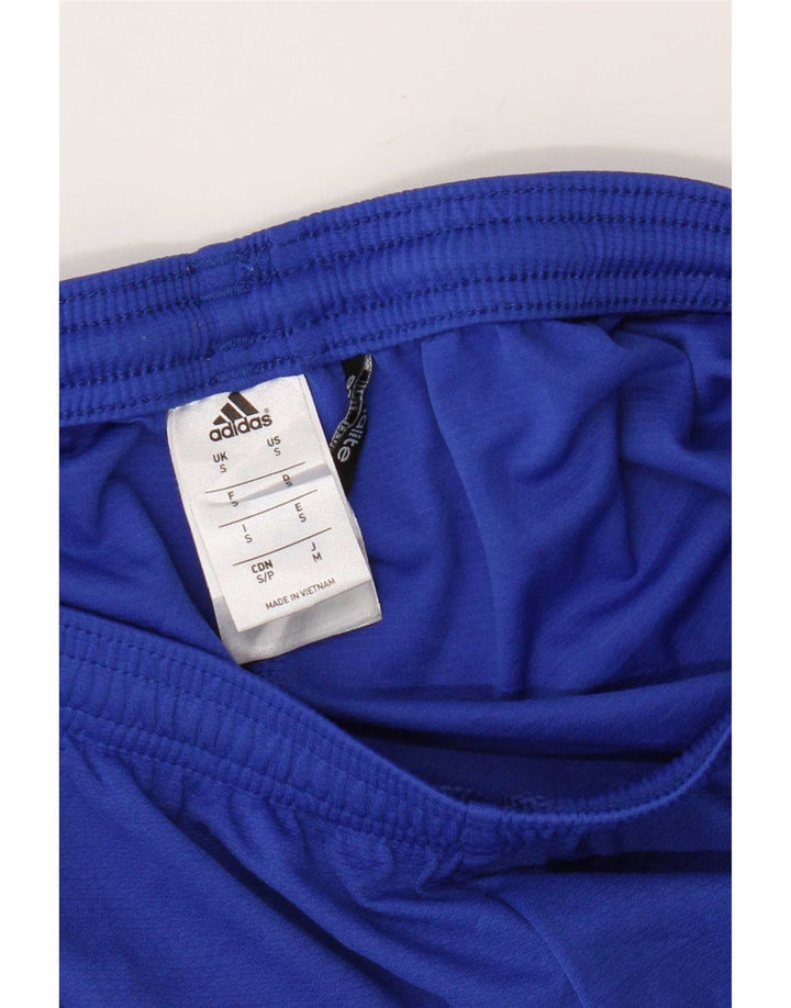 Spodenki sportowe Adidas damskie Climalite UK 10, małe, niebieskie, poliestrowe