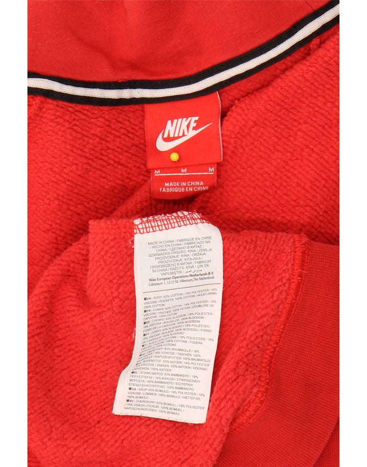 Damski sweter z kapturem Nike UK 14, średni czerwony, bawełniany