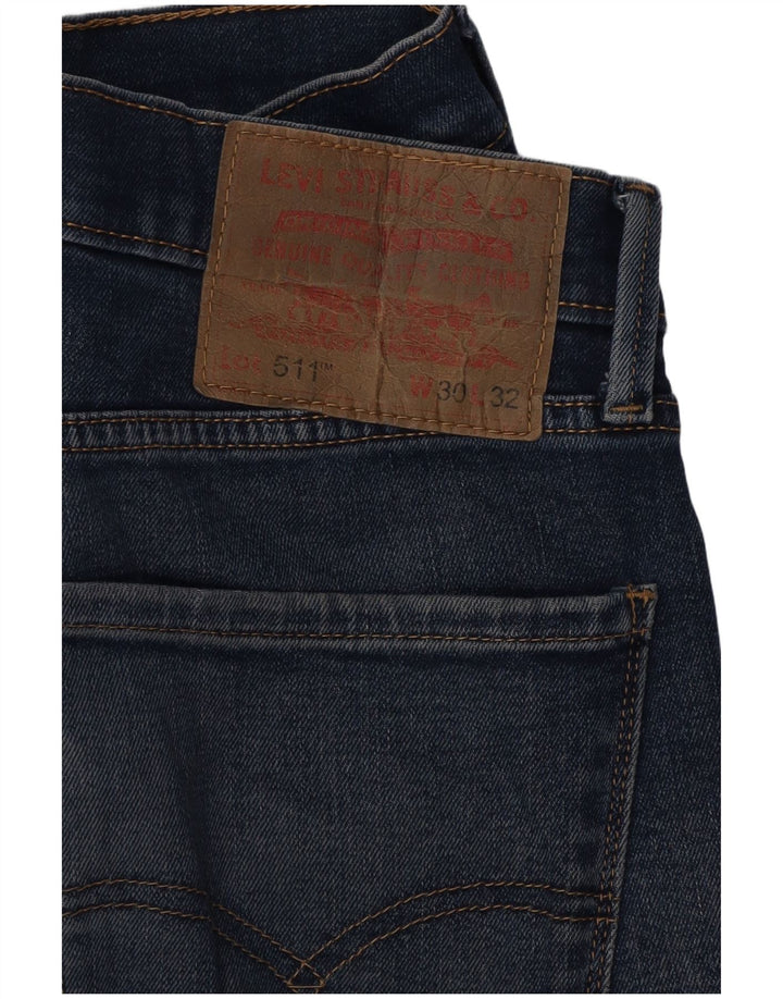 Męskie jeansy LEVI'S 511 Slim W30 L32 Niebieska bawełna
