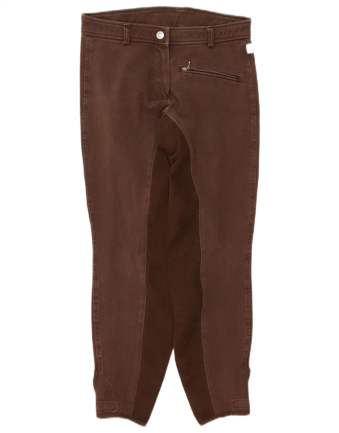 Damskie spodnie jeździeckie Vintage EU 38 Medium W28 L27 Brązowy blok kolorów