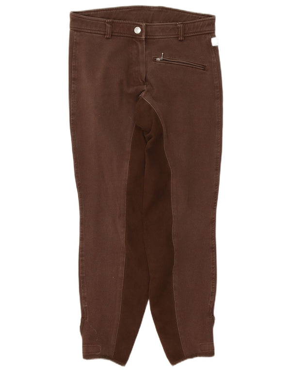Damskie spodnie jeździeckie Vintage EU 38 Medium W28 L27 Brązowy blok kolorów