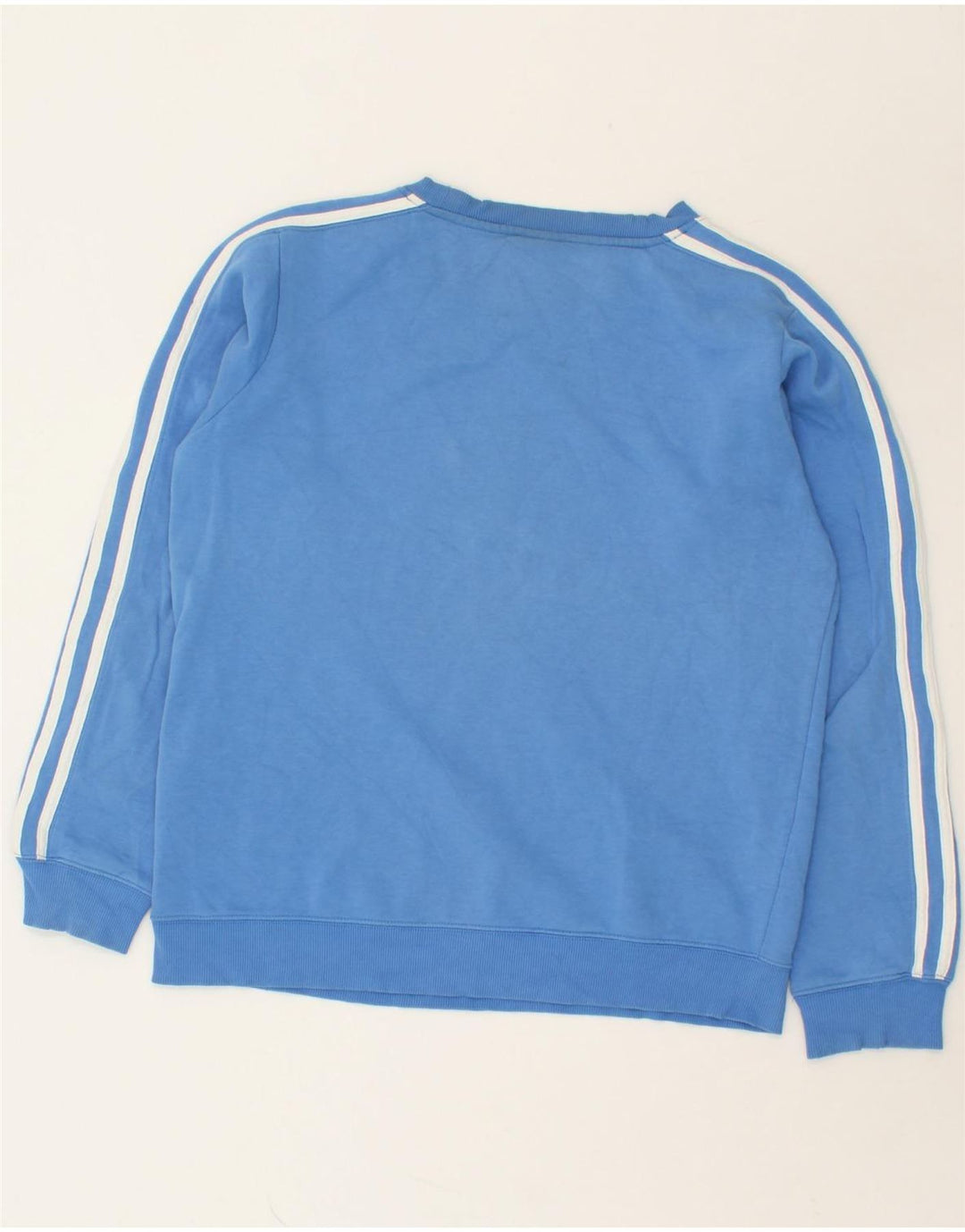 ADIDAS Mens Graphic Sweatshirt Jumper Small Blue Cotton Vintage Adidas and Second-Hand Adidas from Messina Hembry 