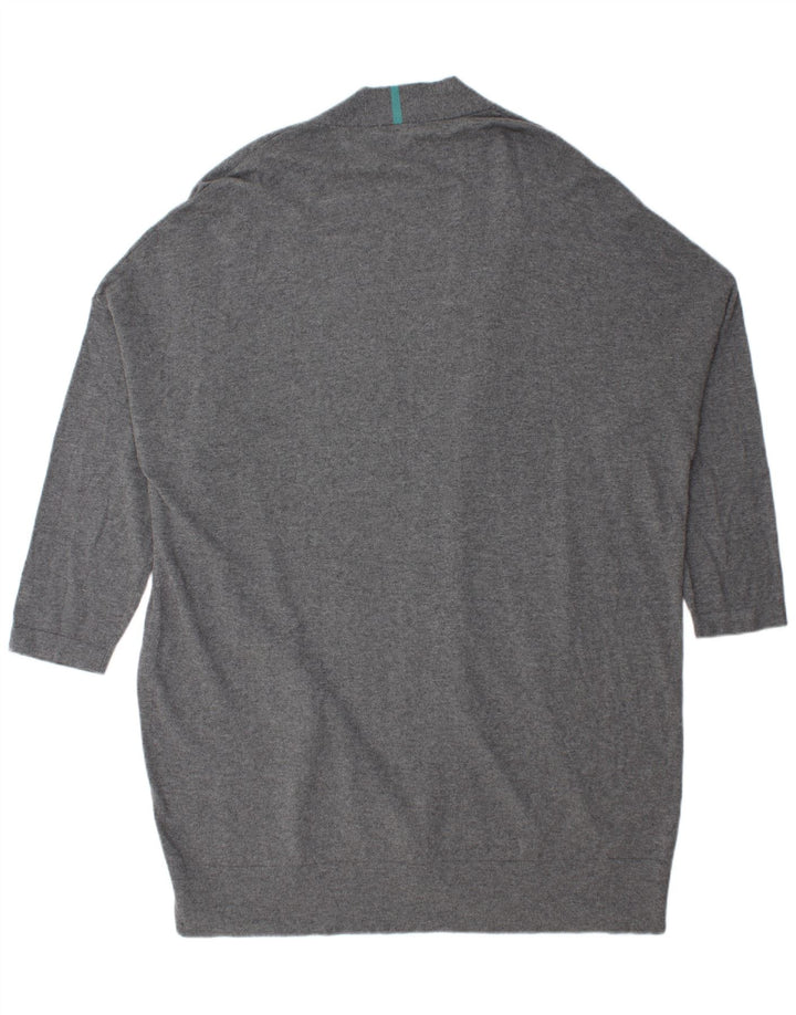 Damski sweter oversize White Stuff z długim rękawem UK 22 2XL Szara wełna