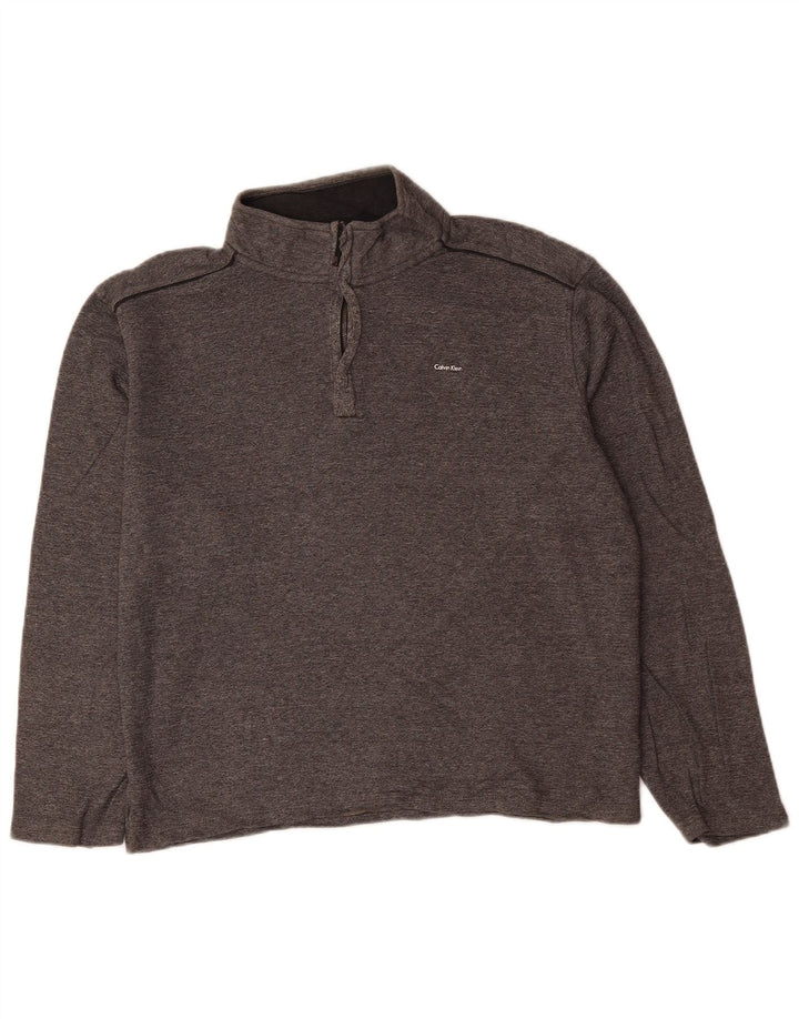 Damski sweter oversize CALVIN KLEIN z zamkiem błyskawicznym UK 12, średni szary