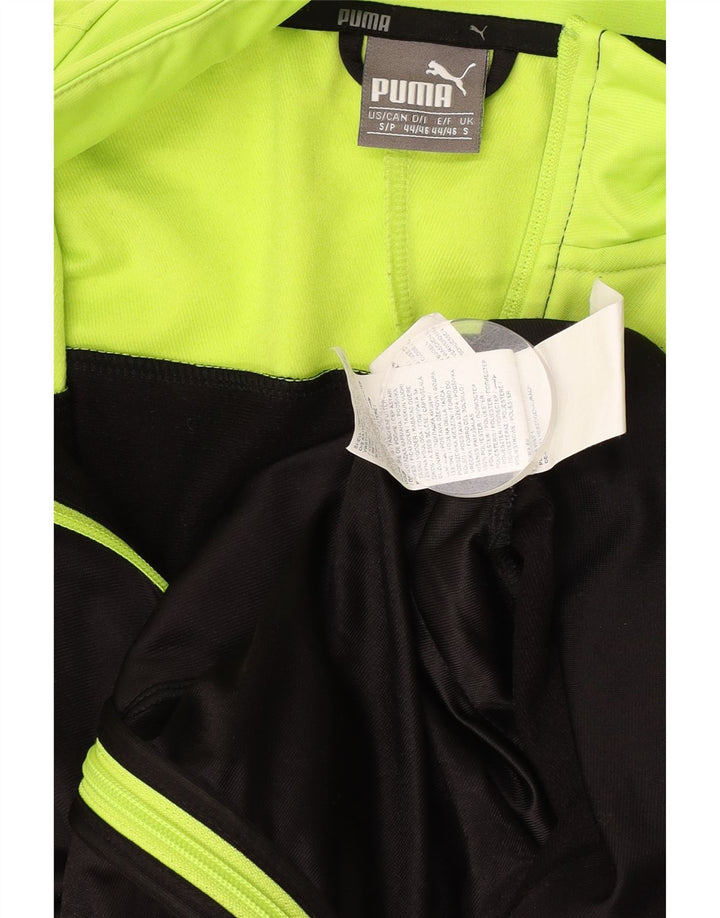 Męska kurtka dresowa Puma z grafiką, mała, czarna, z poliestru w blokach kolorów