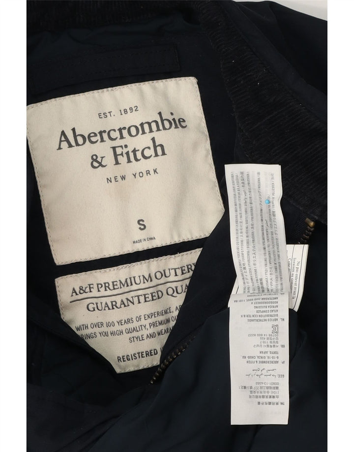 Męska pikowana kurtka Abercrombie & Fitch UK 36, mała, granatowa, z poliestru