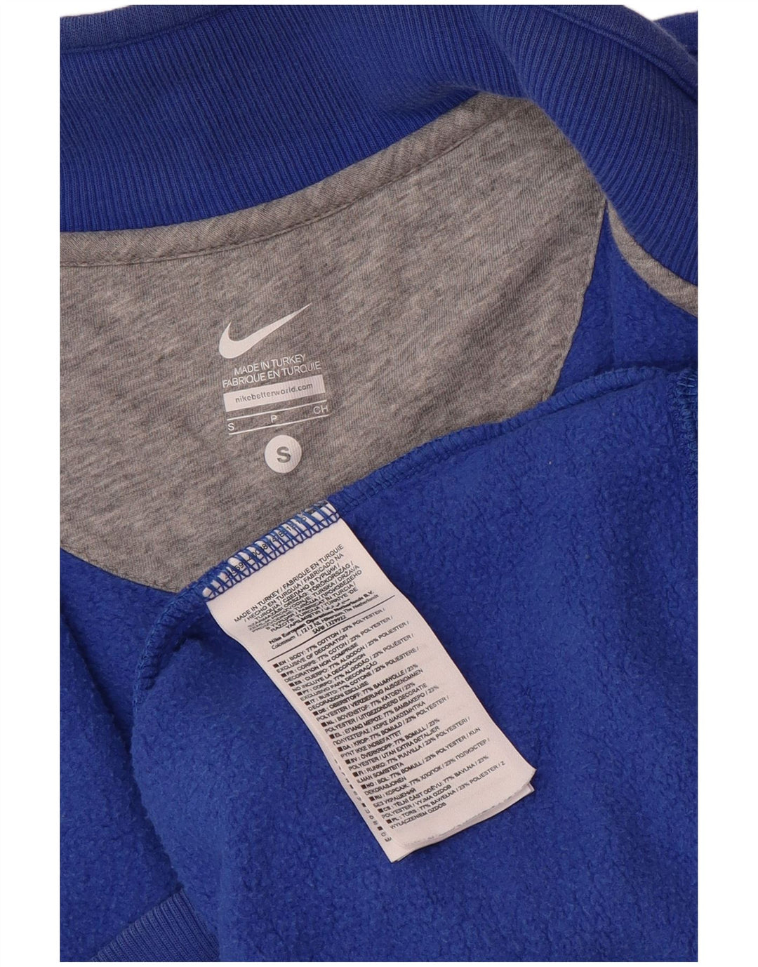 Męska bluza dresowa NIKE, mała, niebieska, bawełniana