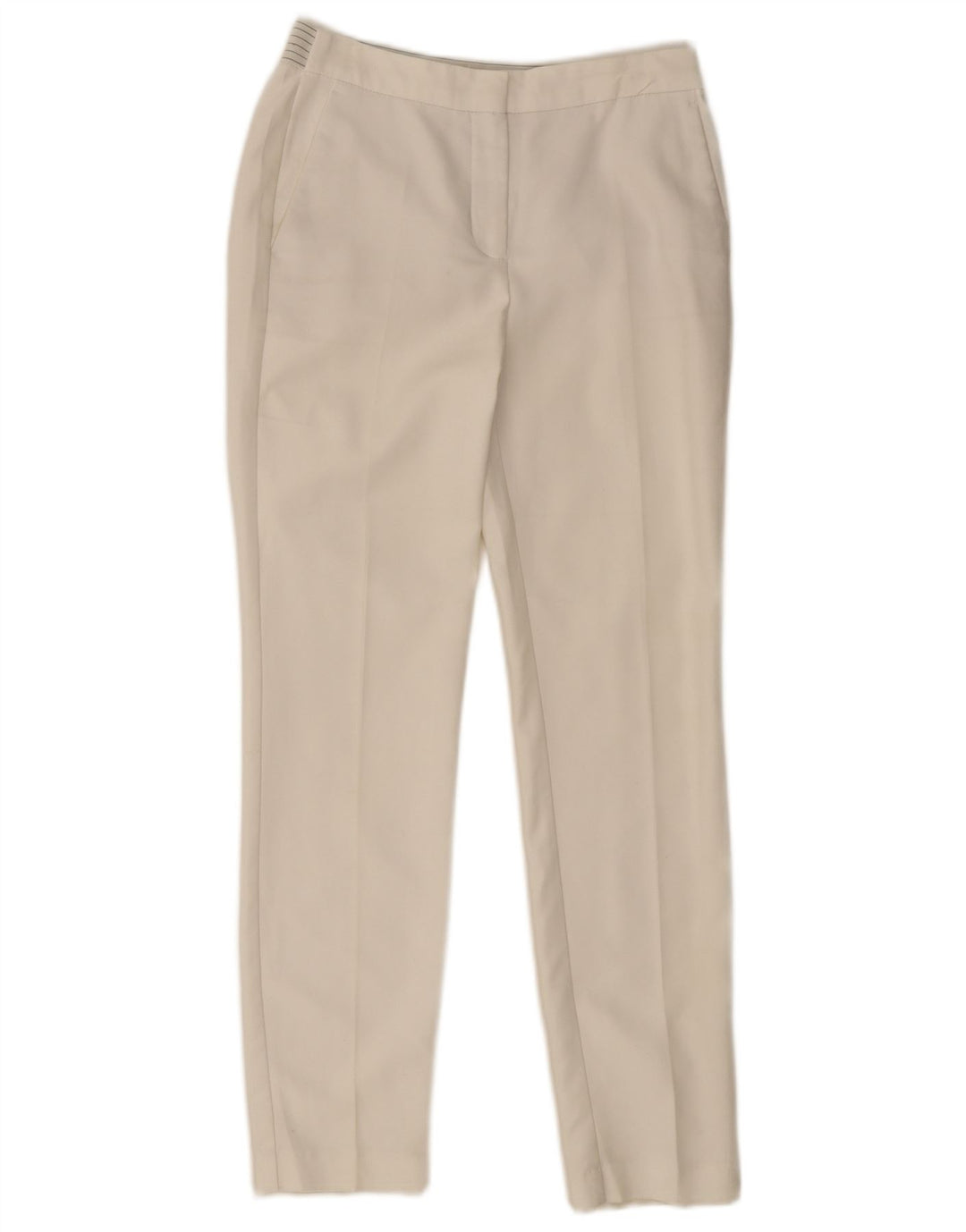 Damskie spodnie typu slim chino ZARA, małe, W26 L28, biały poliester
