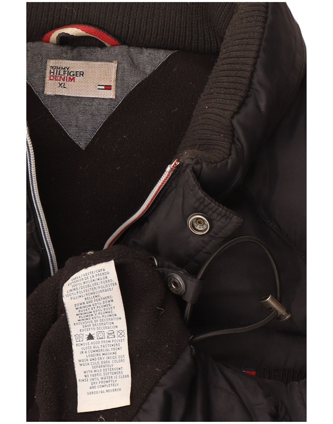 Męska wyściełana kamizelka Tommy Hilfiger UK 42 XL z czarnego nylonu