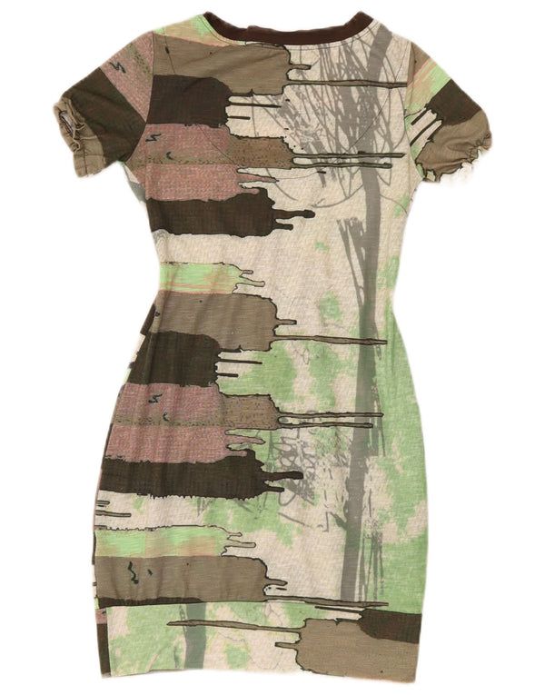 Desigual damska sukienka bąbelkowa w abstrakcyjny wzór UK 8 Small Green Festival