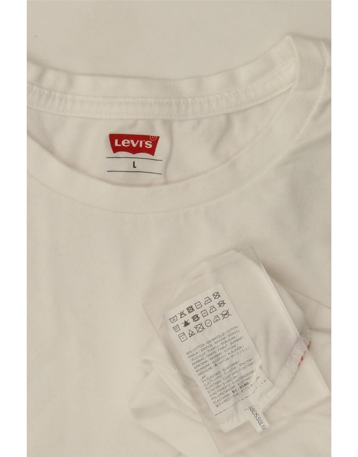 Męski T-shirt Levi's Top, duży, biały, bawełniany