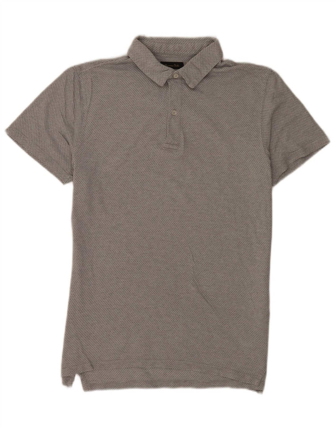 Męska koszulka polo Massimo Dutti o swobodnym kroju, duża, szara