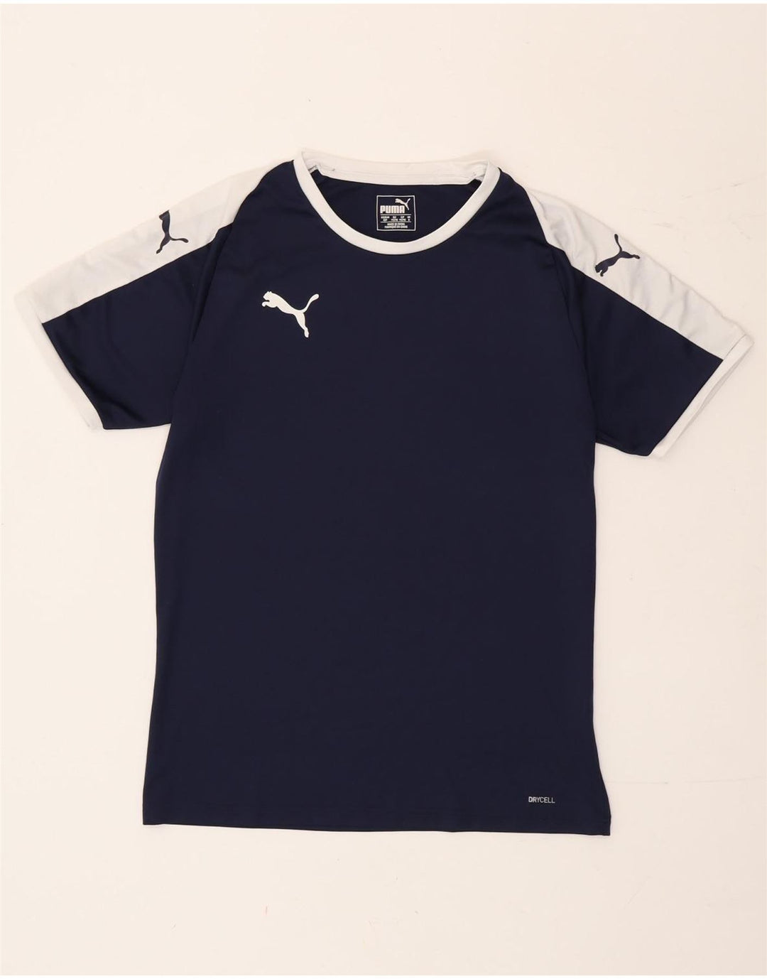 Męska koszulka Puma Top, mała, granatowa, z blokami kolorów