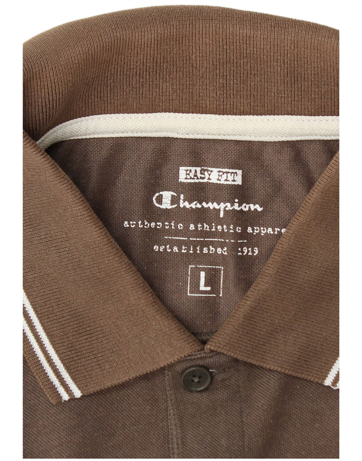 Męska koszulka polo Champion Easy Fit, duża, brązowa